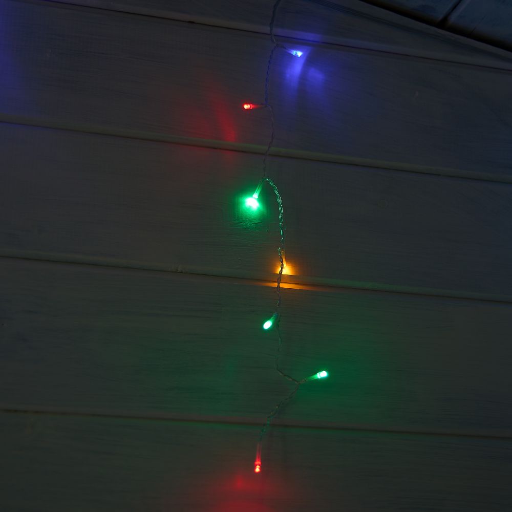 ULD-B6006-080-STK MULTI IP44 Бахрома светодиодная со статическим свечением. 6м. Соединяемая. 80 светодиодов. Разноцветный свет. Провод прозрачный. ТМ Uniel