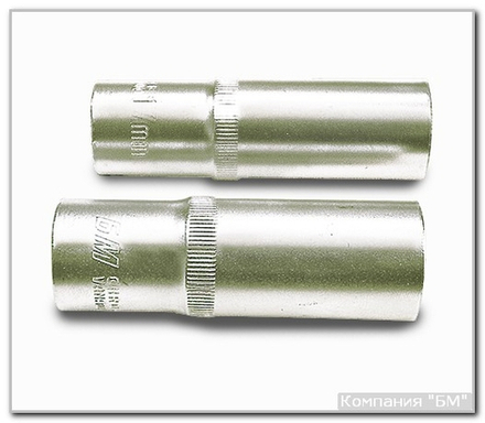 Головка свечная  1/2"DR 16мм, CrV  БМ