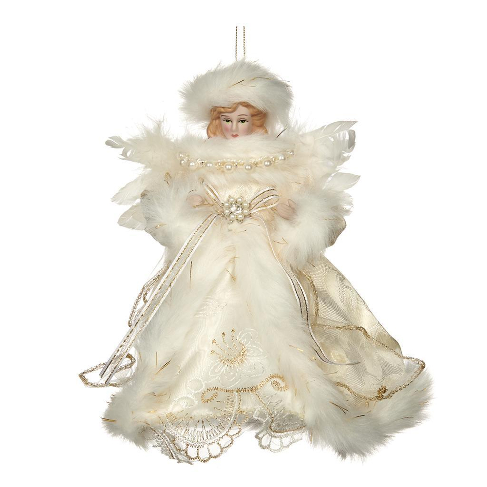 Верхушка Ангел в шубе 20см Goodwill Topper Pearl Angel