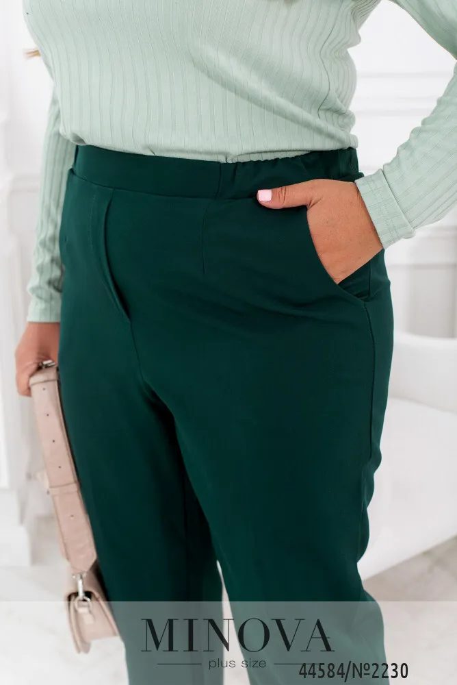 Брюки 2230-темно-зеленый Minova