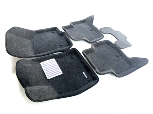 Коврики салона для VOLKSWAGEN Golf 7 (2013-)/SKODA Octavia A7 (2013-)/AUDI A3 (2014-) Euromat 3D Lux серые. Арт. EM3D-004507G