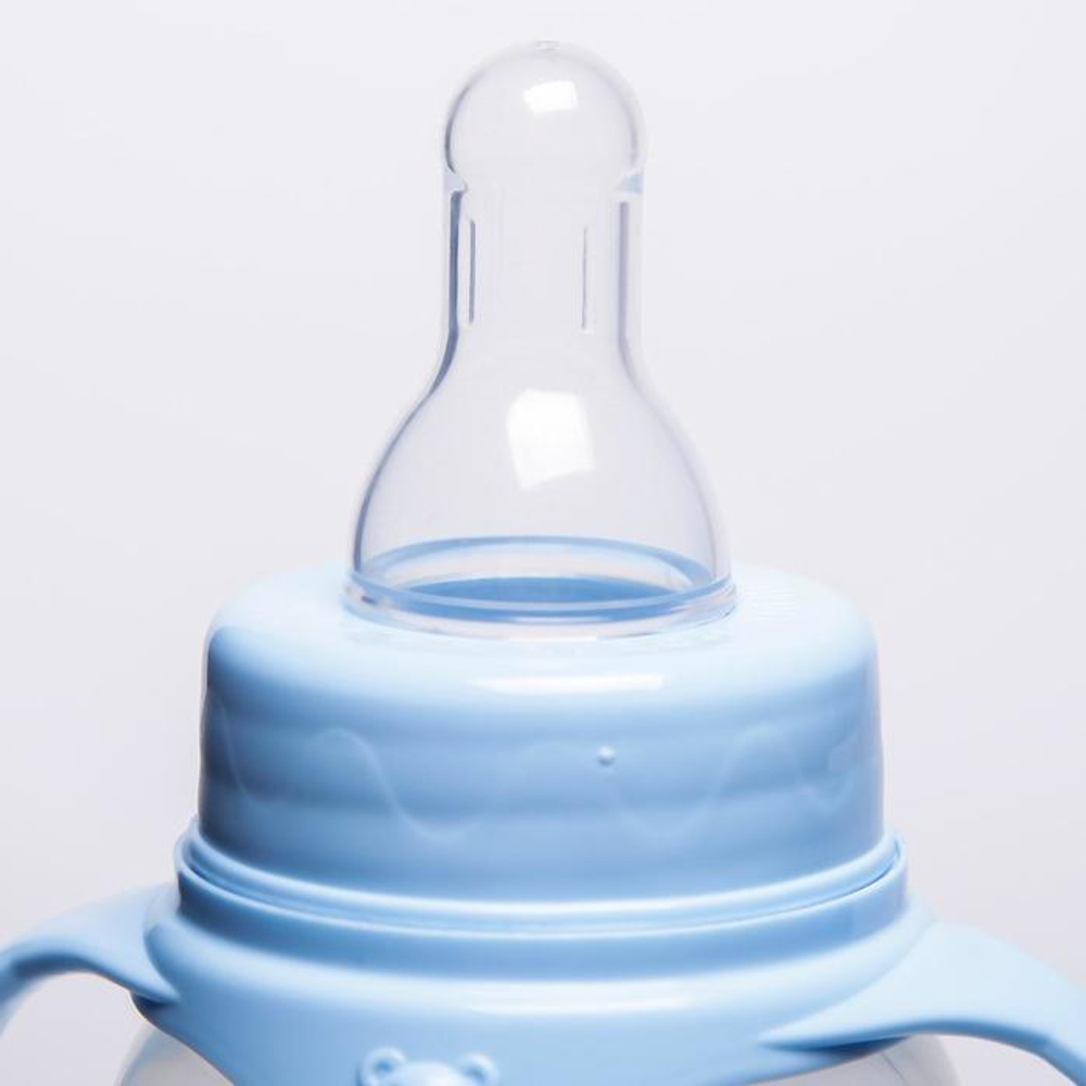 Бутылочка для кормления «Любимый сыночек» детская приталенная, с ручками, 250 мл, от 0 мес. 2969799