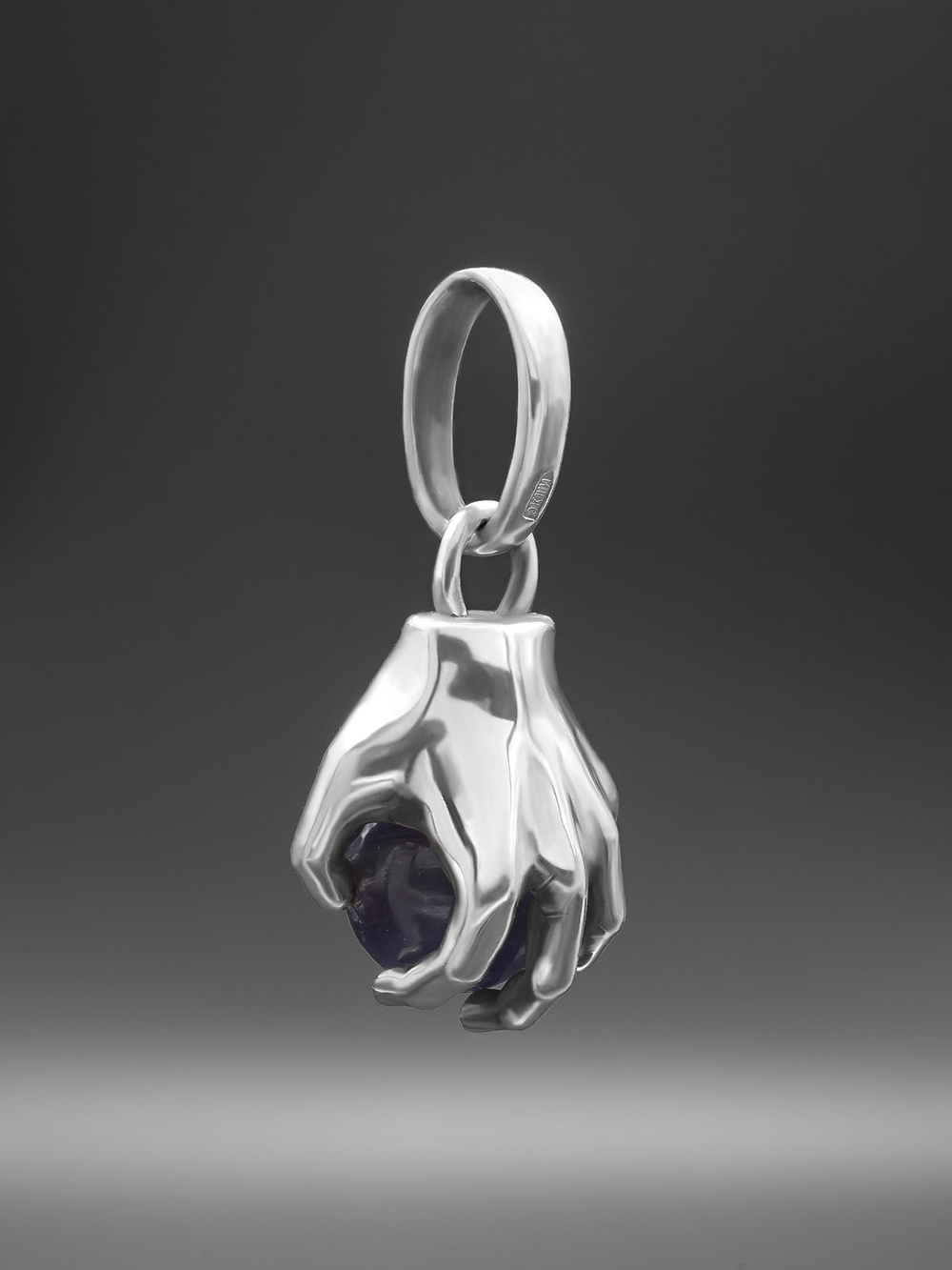Подвес "Создатель" из серебра с кианитом