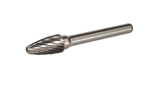 Борфреза (шарошка) по металлу сфероконическая SINICA F1020M06, тип F, диаметр 10мм, посадочный 6мм