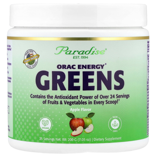 Paradise Herbs, ORAC Energy® Greens, со вкусом яблока, 200 г (7,05 унции)