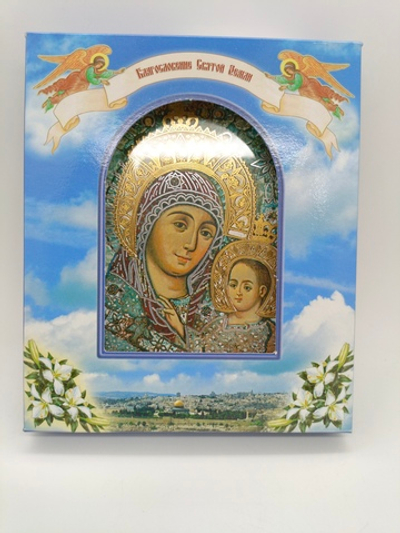 Вифлеемская Божья Матерь  с капсулой  частицы св. Земли  16х13
