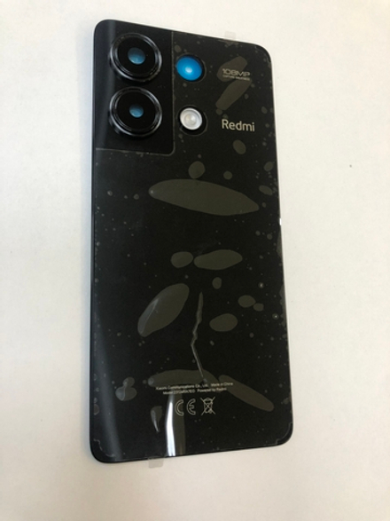 Xiaomi Redmi Not 13 4G  Задняя крышка в сборе с защитными стёклами камеры чёрная Оригинал