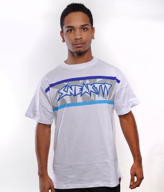 Футболка Sneaktip Edges белая с синим