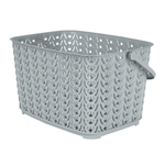 Корзина для хранения Plast Team Melange с ручкой 3л 233х175х126 мм серый шторм