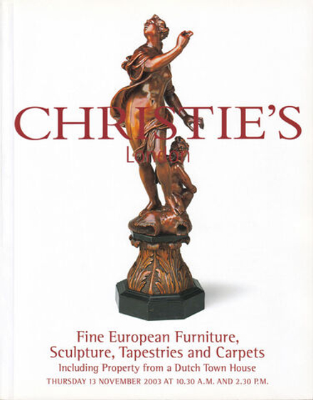 Каталог аукциона Christie’s, Лондон, Шедевры европейской мебели, скульптура, гобелены и ковры от 13 ноября 2003 года