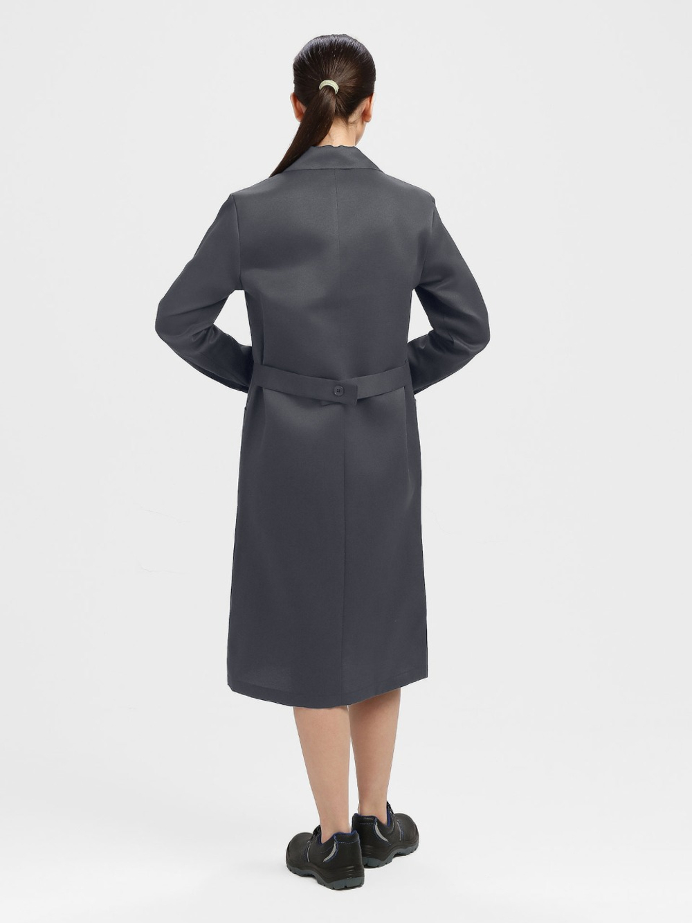 Халат женский Лигор (тк.Смесовая,210), т.серый/красный