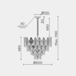 Подвесная люстра Modelux ML.6228.600 GD