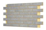 Клинкерная фасадная термопанель, плитка BestPoint Exclusive Cement gray, ППУ (пенополиуретан), 1028x616 толщина 65 мм