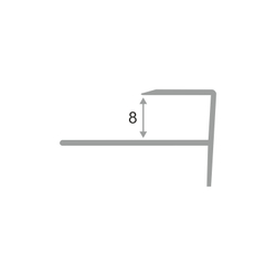 Алюминиевый F-образный профиль гнущийся ПФ-8 2700 мм