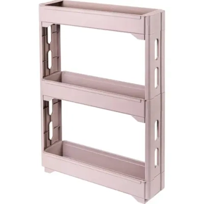 Этажерка Keeplex Regular на колесиках трехсекционная узкая 53,7,8х71 см бежевый топаз