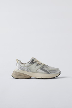 ZARA КРОССОВКИ, СЕРЫЙ