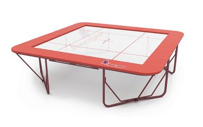 Батут для Фристайла - гнутая рама (овальный профиль) - соревновательная прошитая сетка