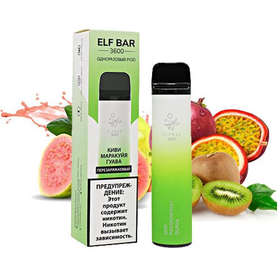 Elf Bar - Kiwi Passion Fruit Guava (3600, 5% nic)