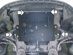 Защита двигателя для Renault Kangoo, Symbol Motodor.71708