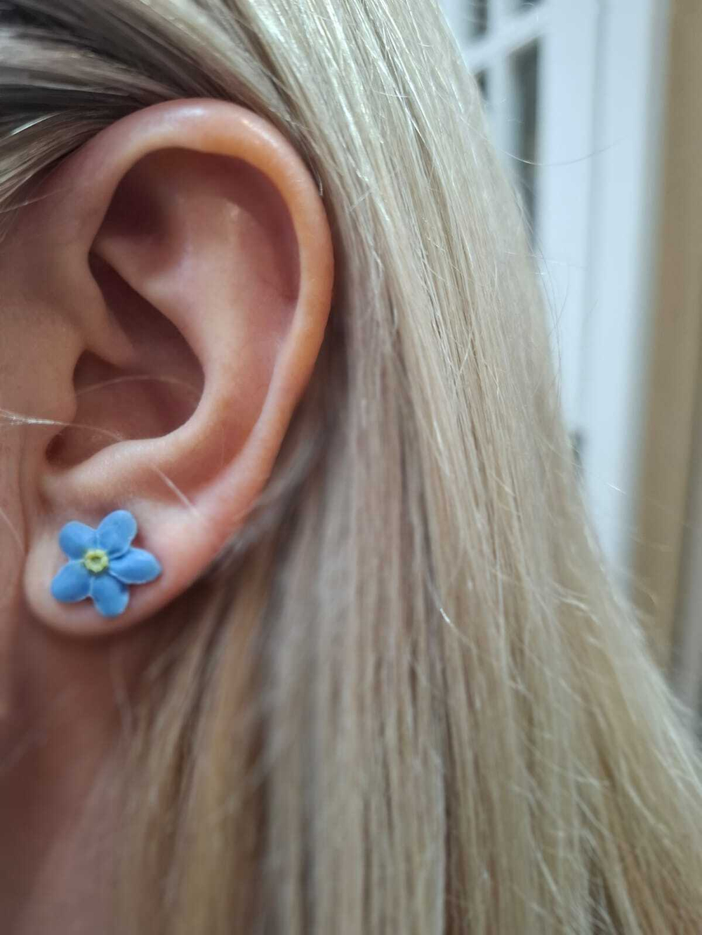 Серьги-пуссеты Ромашки