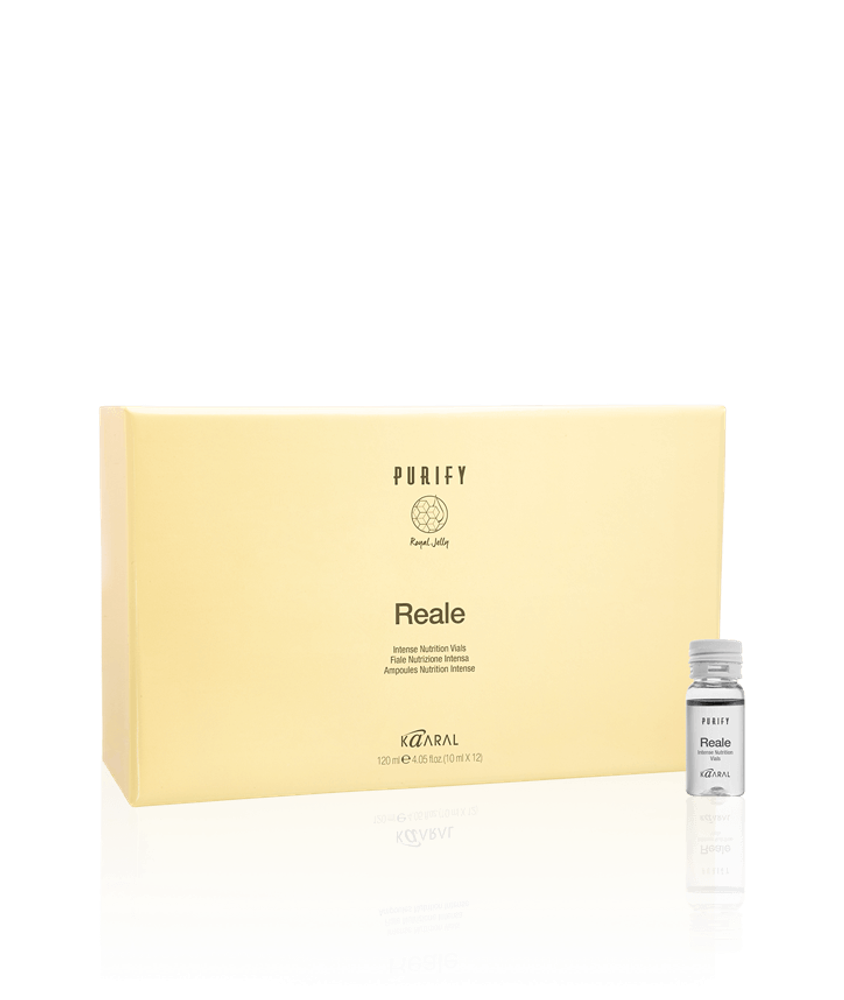 Лосьон в ампулах KAARAL Purify Reale Intense Nutrition Vials восстанавливающий для поврежденных и обезвоженных волос - 12*10 мл. (упаковка)