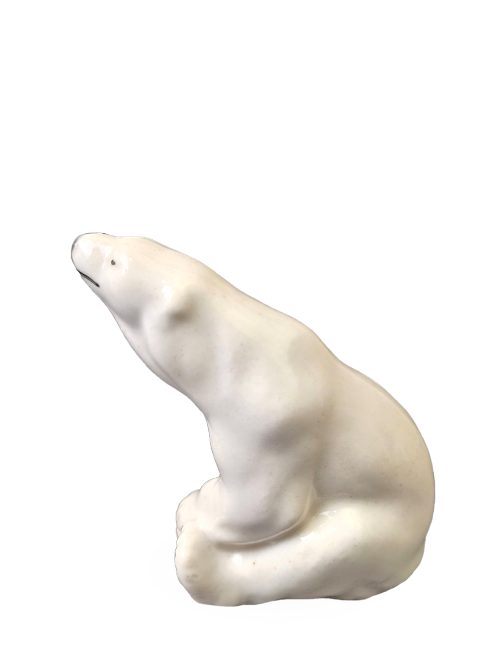 Фарфоровая статуэтка (миниатюра) "Белый медведь" ЛФЗ