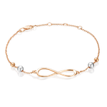 Браслет «Бесконечность» из комбинированного золота