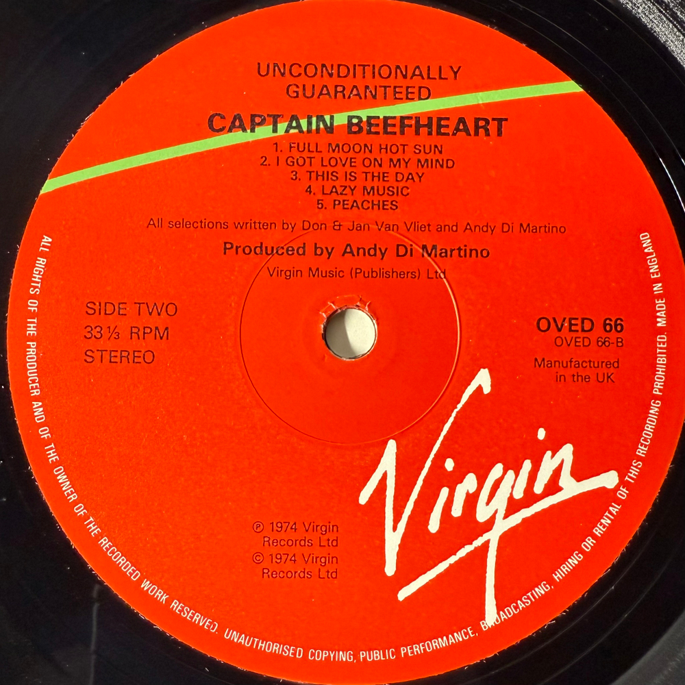Captain Beefheart And The Magic Band ‎– Unconditionally Guaranteed (Англия 1998г.)