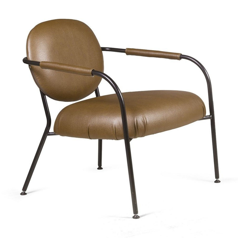 Лаунж кресло EGO, искусственная кожа, темно-коричневый