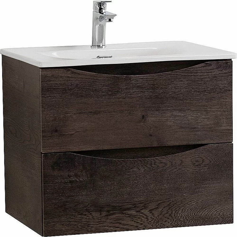 Тумба с раковиной BelBagno MARINO-CER-N-700-2C-SO-RNG-P Rovere Nature Grigio
