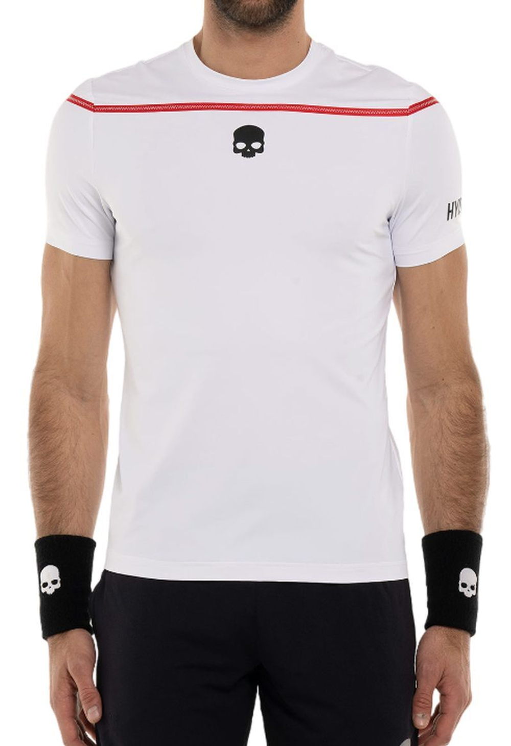 Теннисная футболка Hydrogen Tennis Zig Zag Tape T-Shirt - white/red