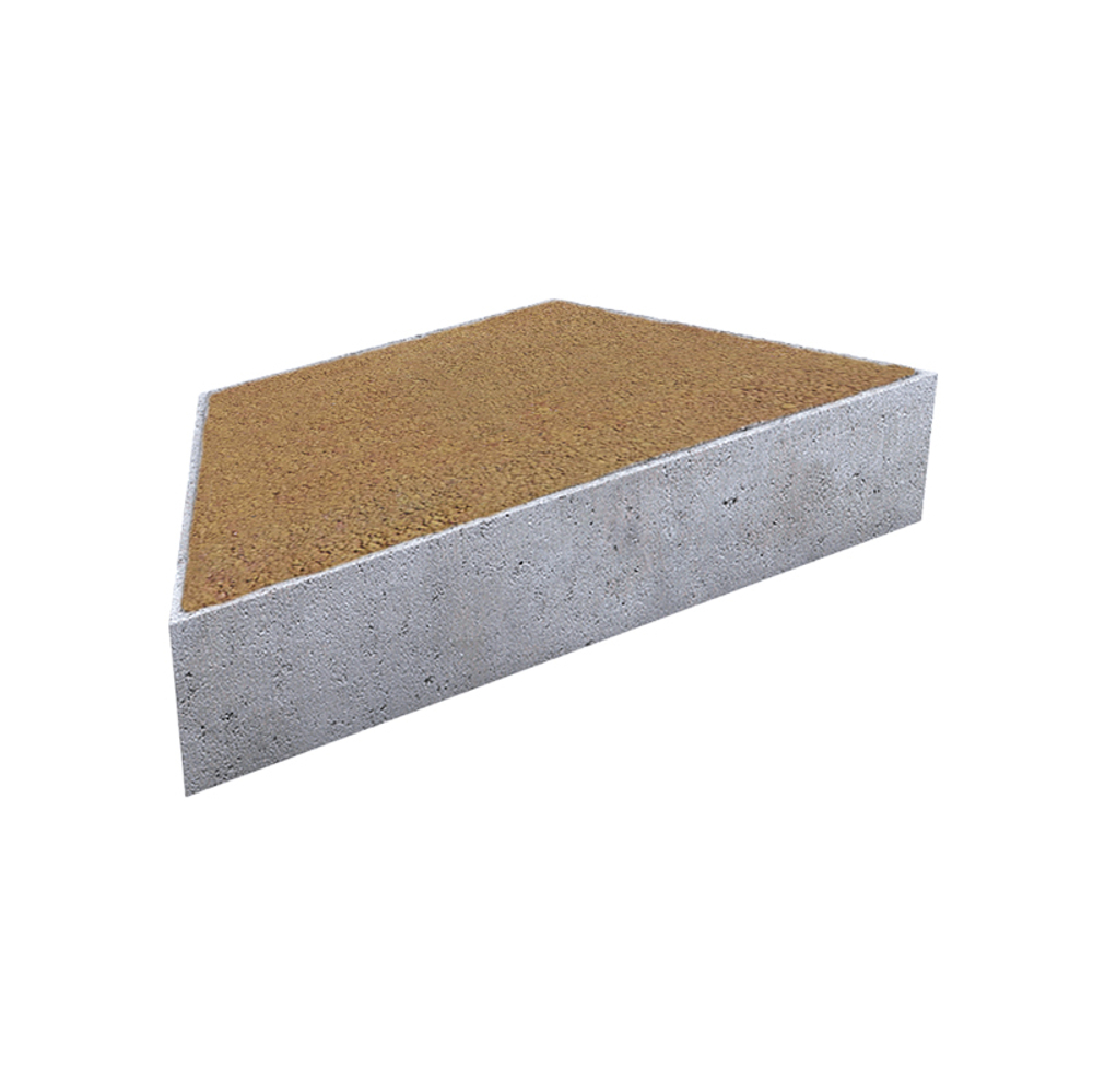 Тротуарная плитка ТРАПЕЦИЯ - Листопад гладкий Сахара