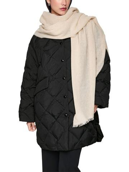 Marc Cain Пальто стеганое двустороннее с воротником - стойкой