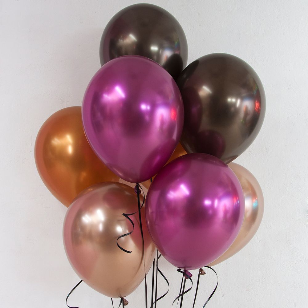 Шар (12''/30 см) Фуше, лайт, хром, 50 шт.