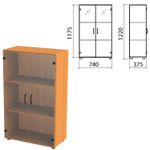Шкаф закрытый со стеклом "Фея", 740х375х1220 мм