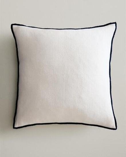 Zara Home наволочка декоративная из льна, терракотовый, 45x45 см