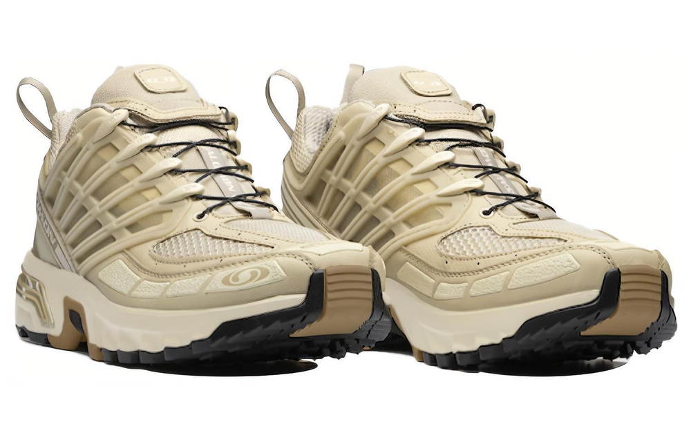 Salomon Acs Pro Advanced low-cut trend outdoor functional shoes for men and women the same beige camel