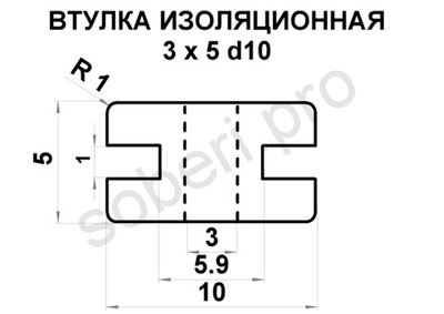 3 х 5 d10 втулка проходная уплотнительная изоляционная для кабеля, цвет чёрный или белый