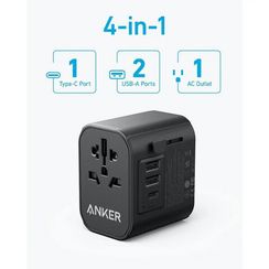 Дорожный адаптер Anker PowerExtend USB-C 30 Вт (A9212K11) Black