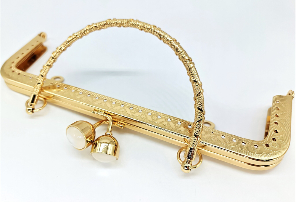 Застежка-фермуар пришивная, р. 20х8 см, золото