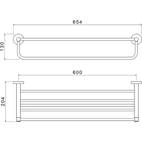 Полка для полотенец Aquatek Европа AQ4115CR Хром