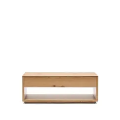 Подъемный журнальный столик Alguema из дубового шпона с натуральной отделкой 120 x 60 см