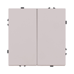 Выключатель кнопочный 2-клавишный 10А/250В, кашемир матовый Kollinger Eclipse EC-025CM