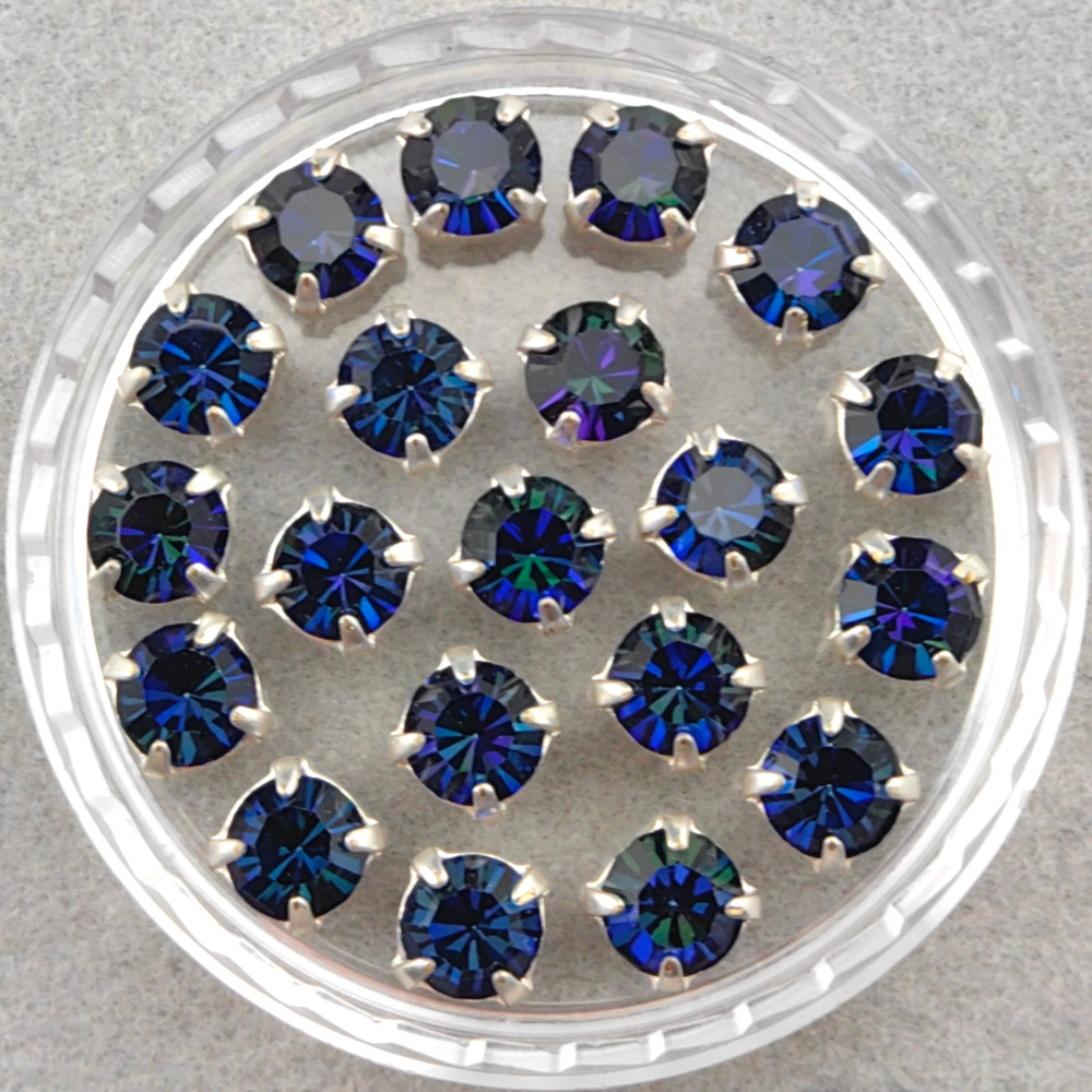 Шатоны Preciosa MAXIMA в оправах, Crystal Heliotrope/Silver