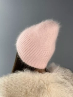шапка ангора зимняя пушистая вязаная модная