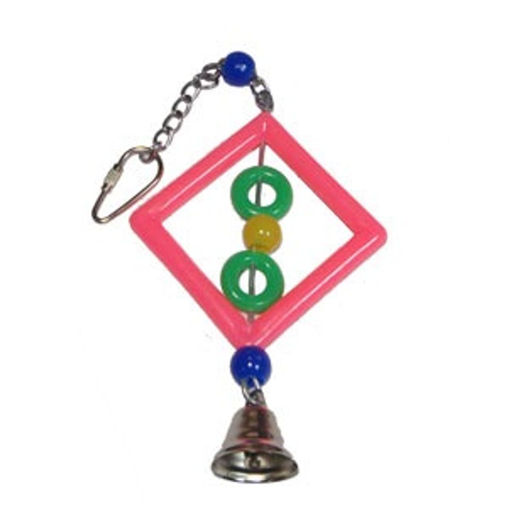 КЕША ИГРУШКА Д/ПТИЦ SF-3108 ТРЕУГОЛЬНИК С КОЛОКОЛ. 15см