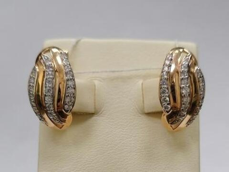 Серьги из золота с фианитами