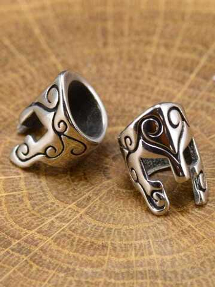 Бусина «Шлем» малый из нержавеющей стали