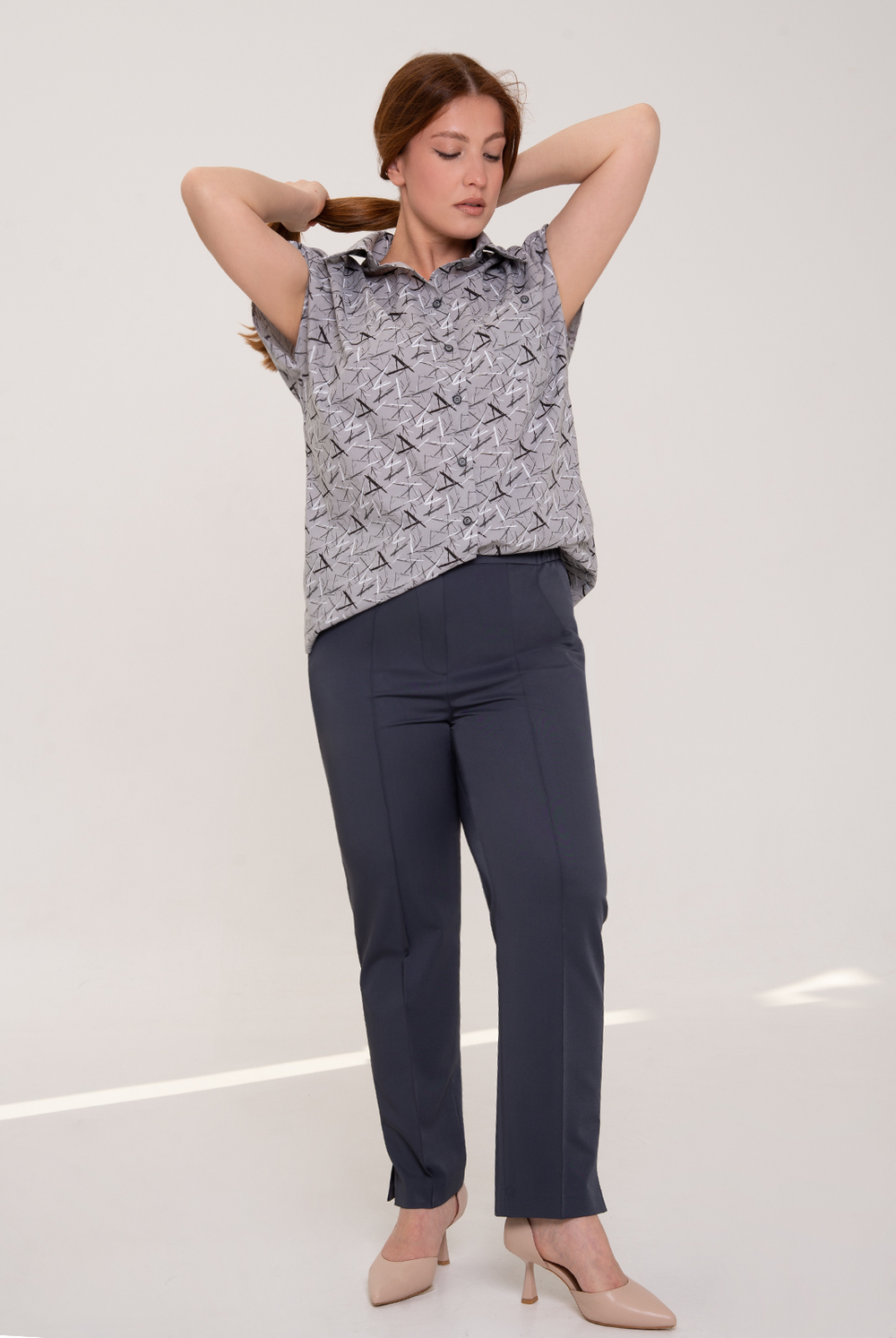 Блузка женская 4777з, серый #528Сер094777з