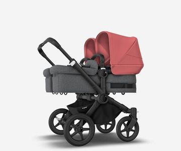 Коляска для двойни 2 в 1 Bugaboo Donkey 5 Twin Sunrise red/Grey melange/Black